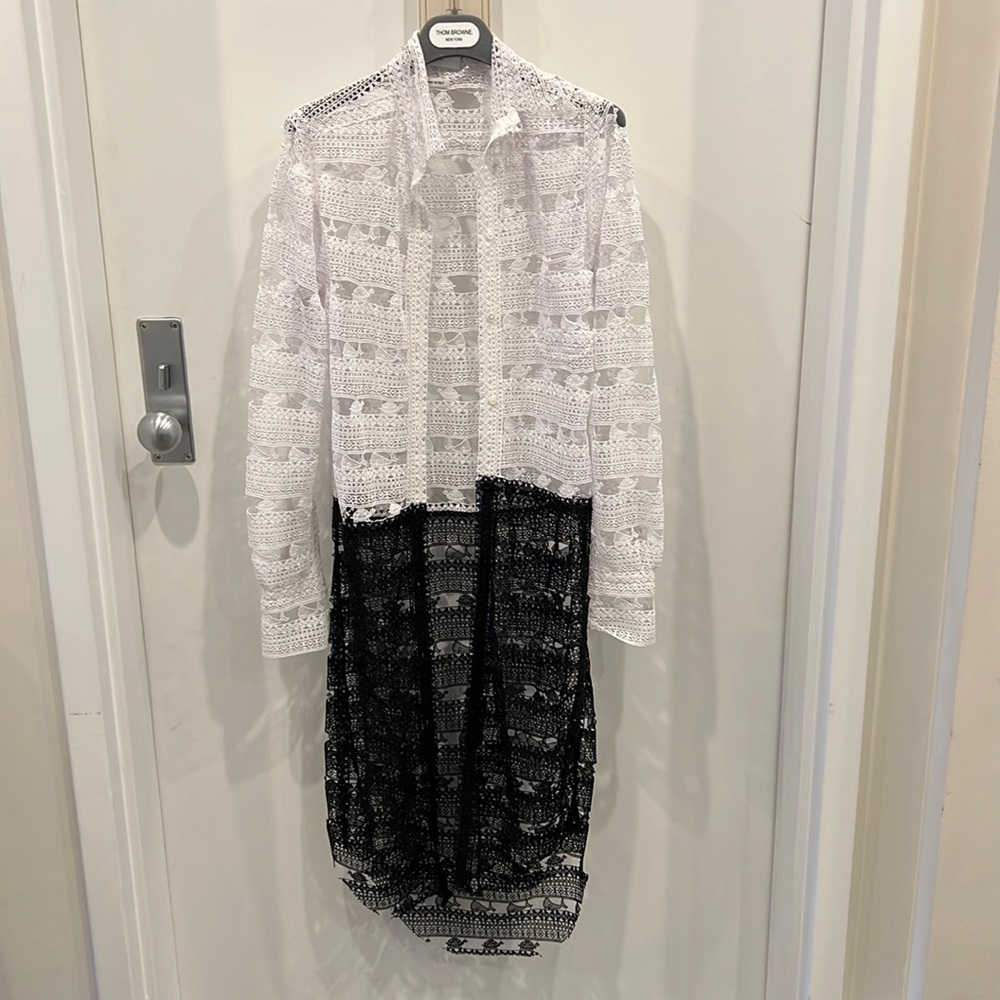 Thom Browne Animal Lace Shirtdress IT size 36